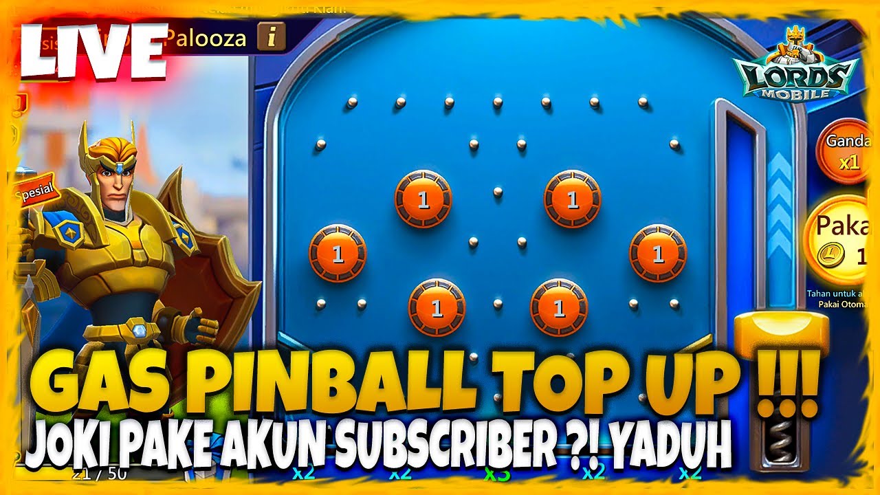 GACHA PINBALL PAKE AKUN SULTAN SUBSCRIBER ?!! WAH AUTO JP INI SIH !!! - Lords Mobile Indonesia