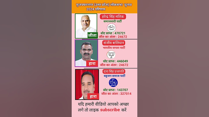 Muzaffarnagar Loksabha election 2024 result | मुजफ्फरनगर लोकसभा चुनाव 2024 परिणाम #muzaffarnagar