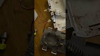 Clothes dryer not heating: the thermister was okay but heating coil was broken
