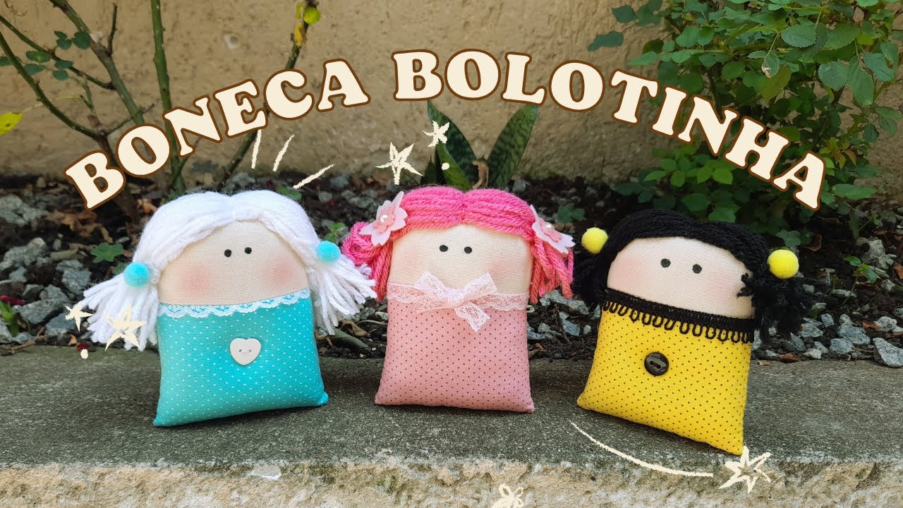 BONECA BOLOTINHA. Muito fácil de fazer, uma ótima opção de lembrancinha!