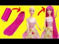 Making of BARBIE WIG from silk Thread|making of RAPUNZEL WIG|how to make doll hair|barbie hacks