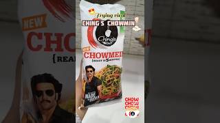 Trying Ching's Chowmin #ytshorts #food #viral #blinkit #review ##cooking #chowmein #fyp #shorts #yt