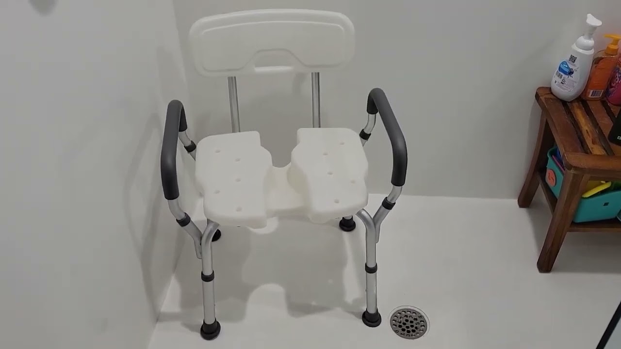 Shower Chair for Inside Shower, U Shape Medical Shower Chair with Arms and Back Review