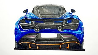 Realistic Car Drawing - McLaren 720S