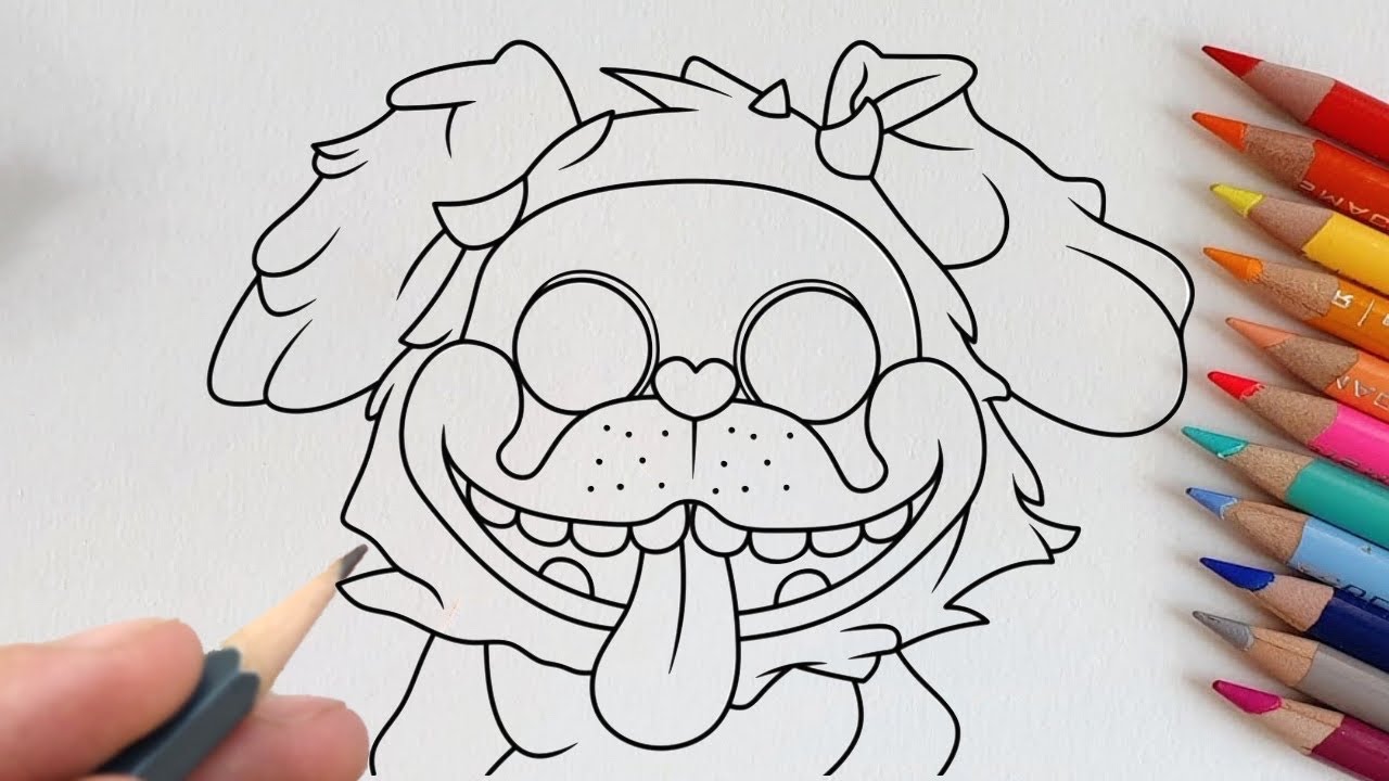 Como DESENHAR o PJ PUG-A-PILLAR do POPPY PLAYTIME - Como DIBUJAR a PJ  PUG-A-PILLAR de POPPY PLAYTIME 