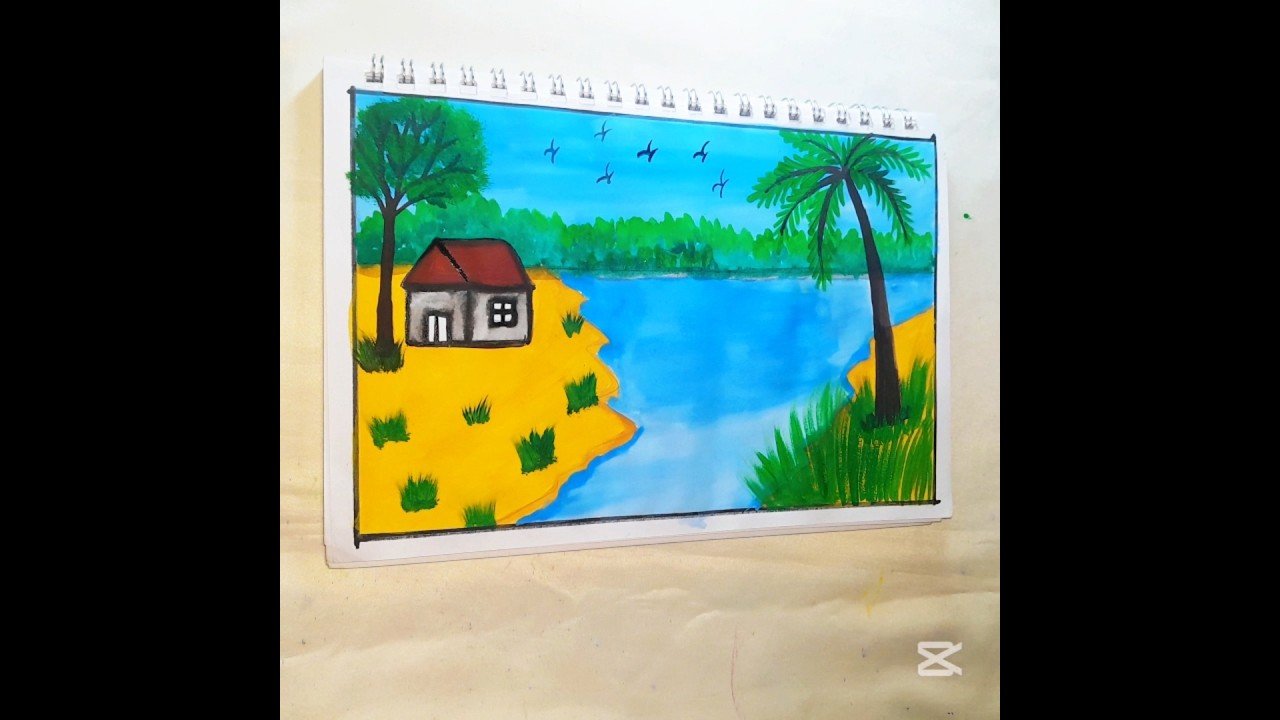 Easy nature painting🏞️ 