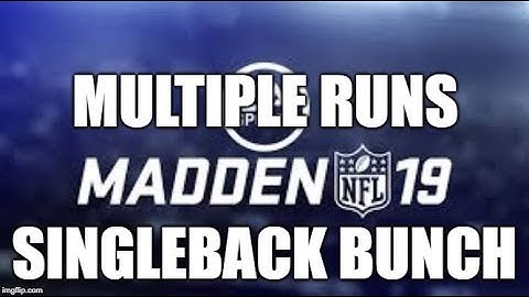 Madden 19 Glitches Cheats and Tips - Multiple Runs - Single Back Bunch