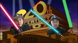 Isaac and Jonathan in a lightsaber battle in 20th century fox #starwars