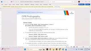 Celebrity New Perspectives Excel 365 | Module 10: SAM Project B OPR Photography Profile
