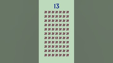 can you find 13 in 5 seconds? #wordpuzzlegame #game #mathematics #mindbendingquiz #puzzle