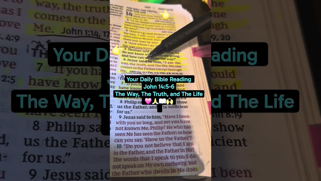 Today's Bible Reading John 14:5-6#bibleverse #biblereading