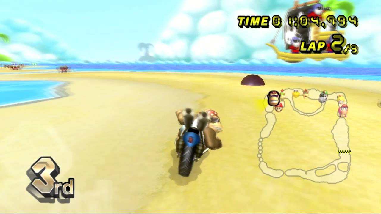 Mario Kart Wii (Wii) walkthrough - GBA Shy Guy Beach