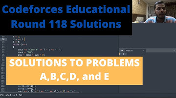 Codeforces Educational Round 118 Solutions || Problems A,B,C,D and E
