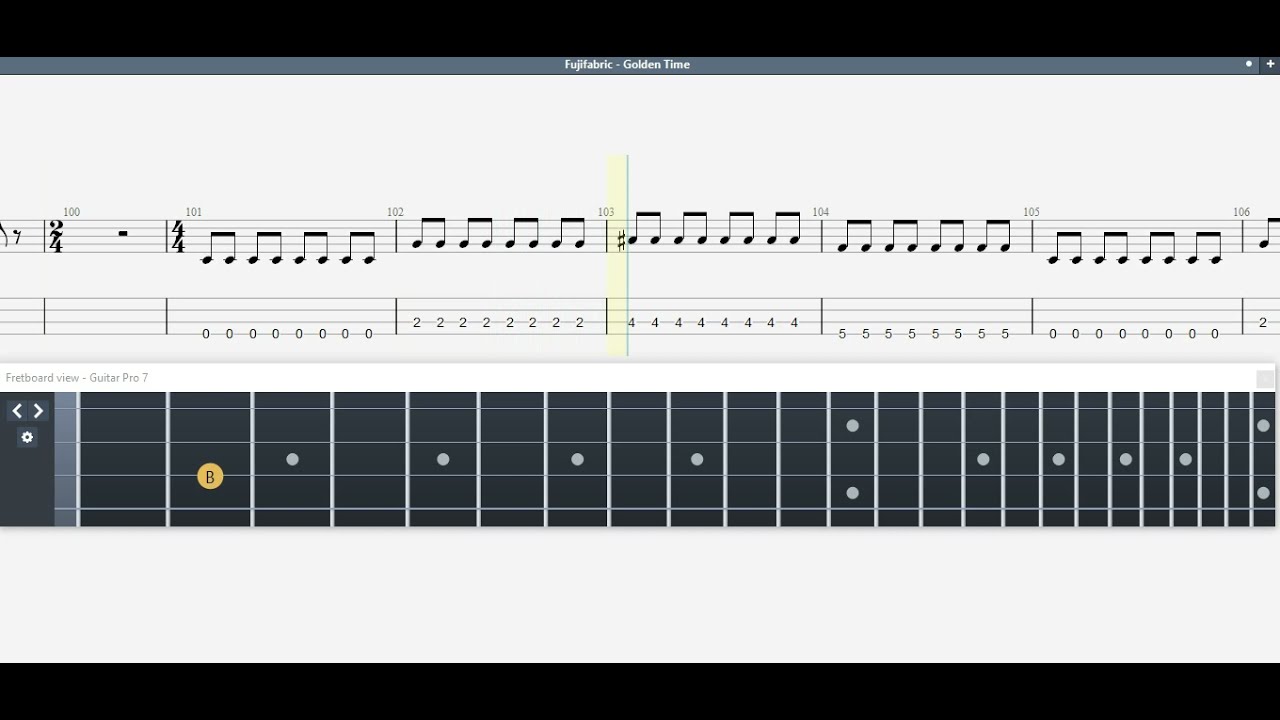 Fujifabric Golden Time, Bass Tab YouTube