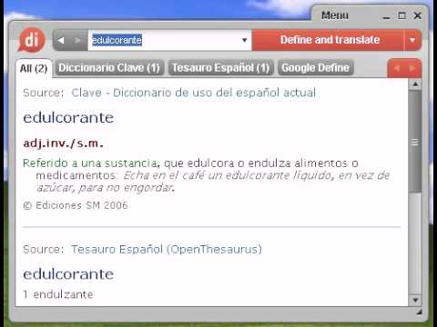 que es edulcorante en español
