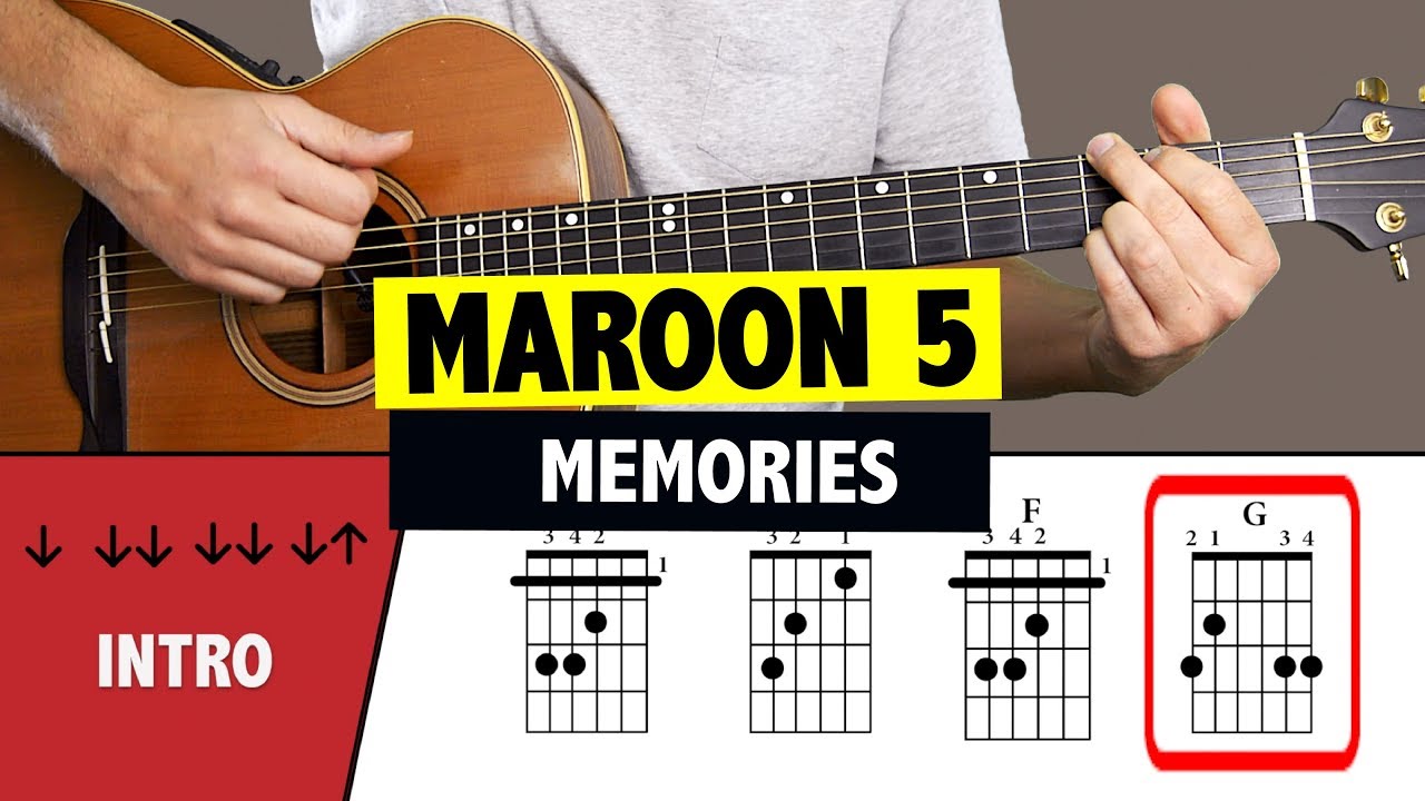 Maroon 5 - Memories // Easy Guitar Tutorial (CHORDS) - YouTube