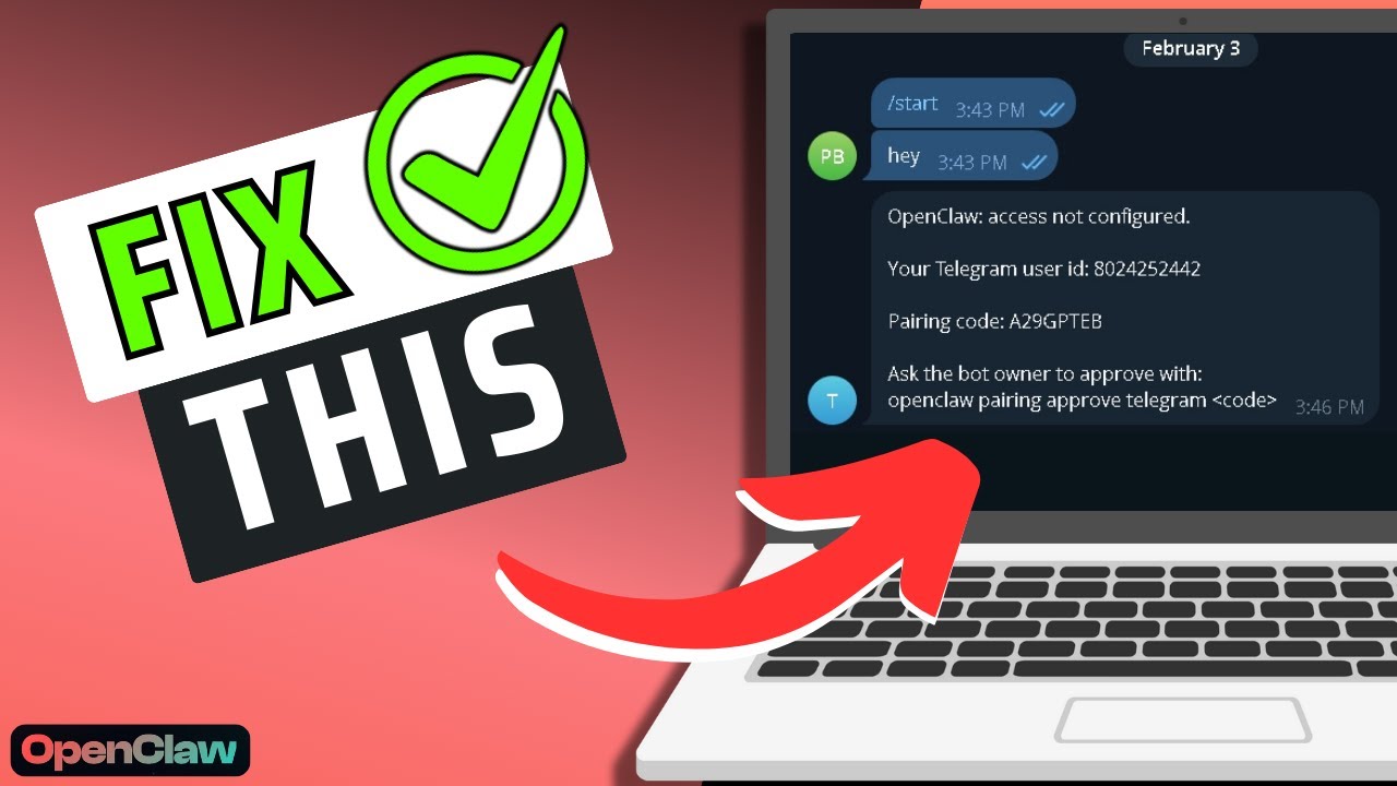 Как исправить ошибку "OpenClaw: Доступ не настроен" в Telegram