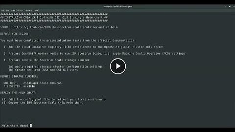 IBM Spectrum Scale Container Native deployment with Helm