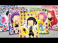🌈Paper DIY🌈 KPop Demon Hunters Compilation 👑 Rumi, Jinu, Mira, Zoey, Fashion Dress Up #asmr #sticker