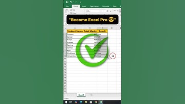 How to Get Pass Fail Result With If Function #shorts #excel #exceltips #exceltricks