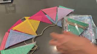 Review + Close Up of GREATRIL Pennant Banner Flags Pastel #partydecor #partydecorationideas