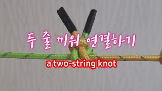 [knot] 두 줄 끼워 연결하기 (a towstring)
