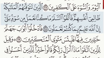 القرآن الكريم سورة النحل الآية 28