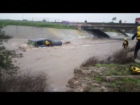 Swift water rescue Murrieta CA 1/22/17