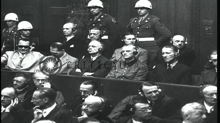 Nazi leaders at Nuremberg trials as judges sentence them in Germany HD Stock Footage