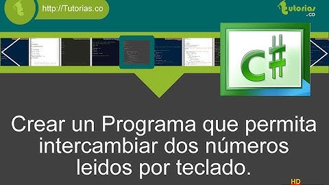 variables – visualStudio c# (intercambiar dos números)
