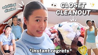 PRODUCTIVE DAY IN MY LIFE.. MASSIVE CLEAN AND ORGANISE MY CLOSET | adulting diaries
