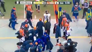 Martavis Bryant Runs Into Broncos Coach Wade Phillips on The Sidelines