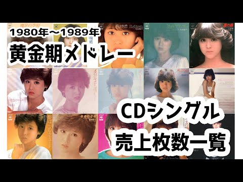 【松田聖子/黄金期メドレー】CDシングル売上枚数♪～1980-1989～