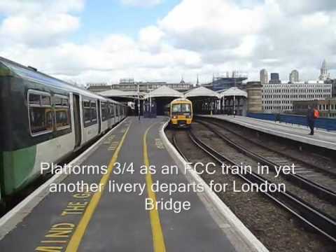 A tour of Blackfriars station in London just prior to major rebuilding work during 2009/11. The tour starts with the journey into London from Elephant & Castle, then to a view down the steep gradient to City Thameslink, the river bridge and the ticket hall. An update on progress in February 2010 and January 2011 are also available.
