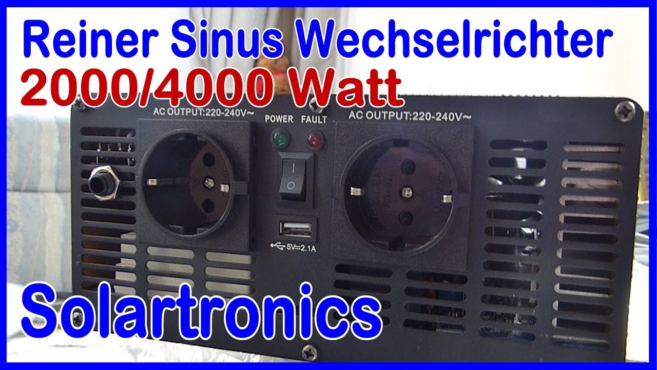 Solartronics reiner Sinus Spannungswandler 12V auf 230V 2000W