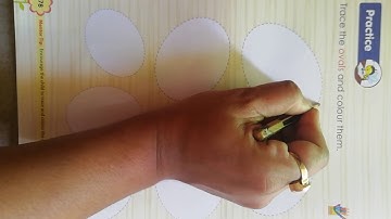 Trace and colour oval