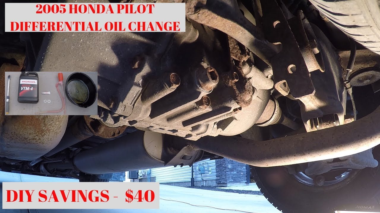 2005 Honda Pilot Differential Fluid Change - YouTube