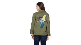 Daisy Fuentes Sequin Military Jacket screenshot 5