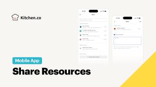 🚀 New in Kitchen.co: Share Resources from the Mobile App