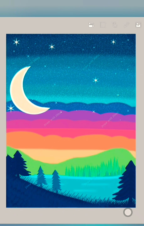 Langit malam yang indah | Gambar estetika #shorts #seni #youtube #pemandangan