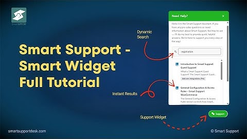 Smart Support - Smart Widget Setup & Walkthrough Tutorial | WordPress Support & Helpdesk Plugin