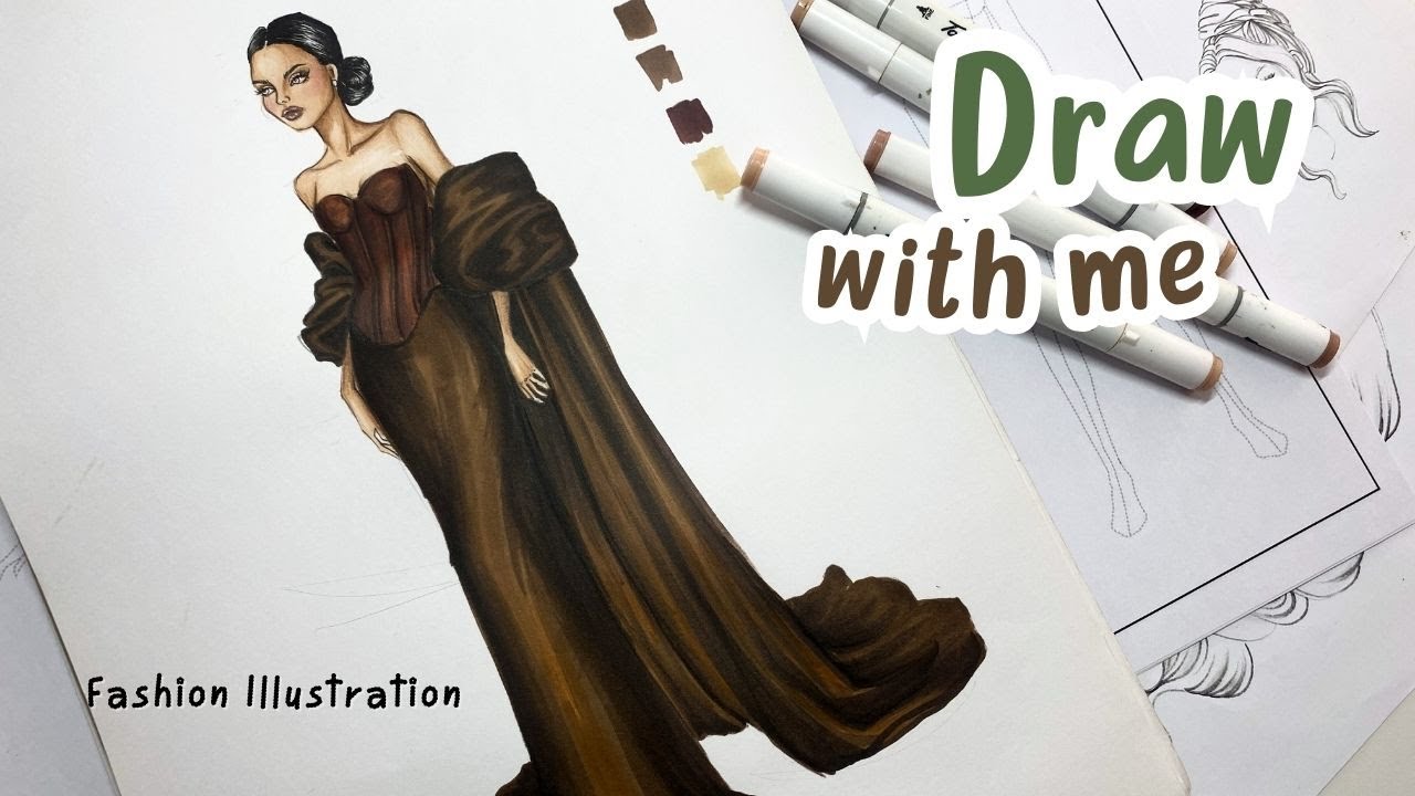 Step-by-Step Fashion Illustration | Haute Couture Dress