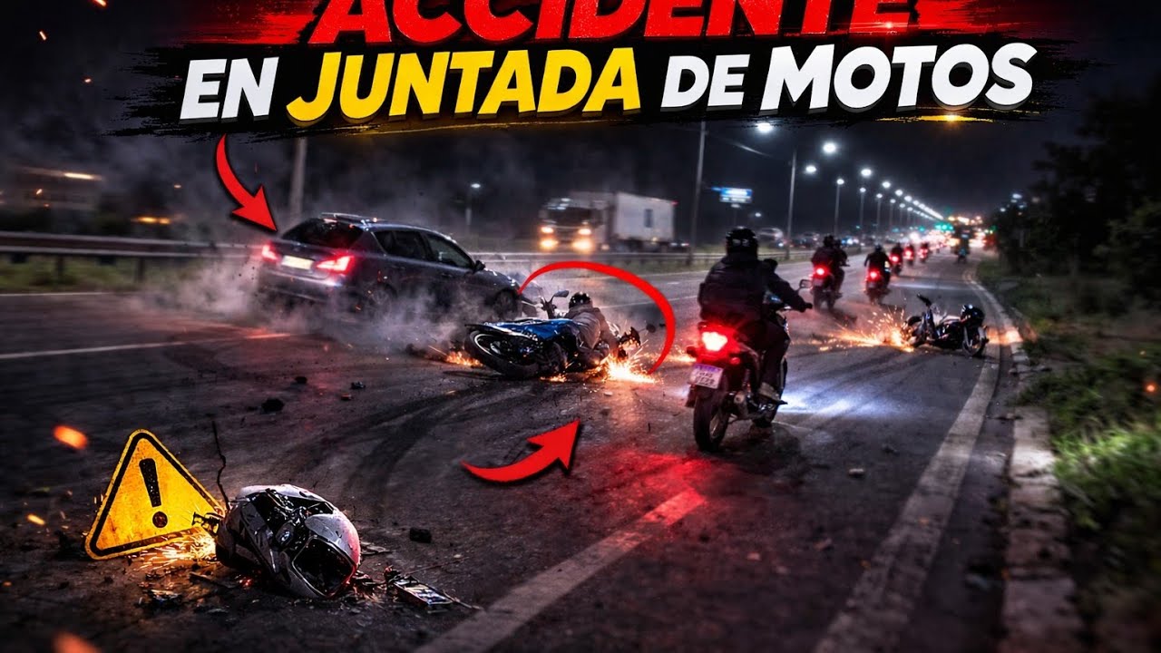 Accidente en juntada de motos 