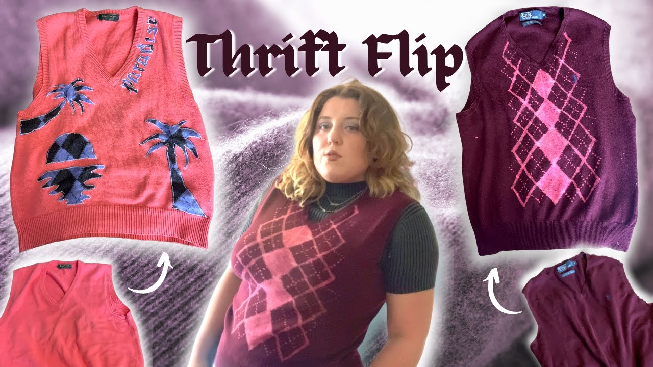 Sweater Vest DIY (2 easy thrift flip 