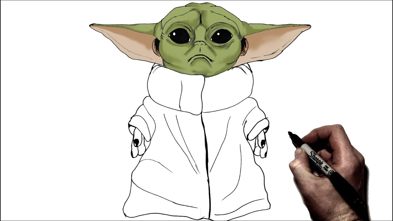 How To Draw Baby Yoda, Step By Step
