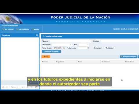 Gestión de Autorizados en Servicios de Poder Judicial