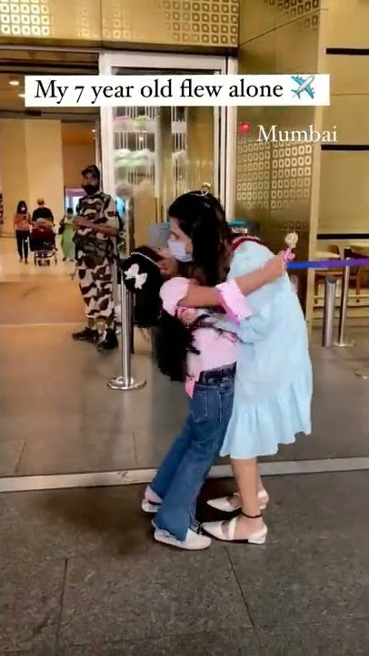 7 year old traveling in flight alone❤️ So brave😱