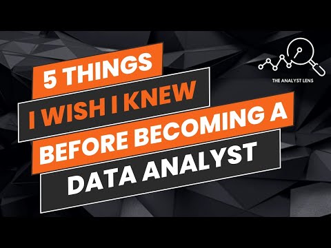 5 THINGS I wish I knew before BECOMING a DATA ANALYST | Don't miss it ...