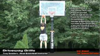 Backboard Ball Touches Rebounding Drill (Advanced): Goalrilla Basketball Academy Driveway Drills