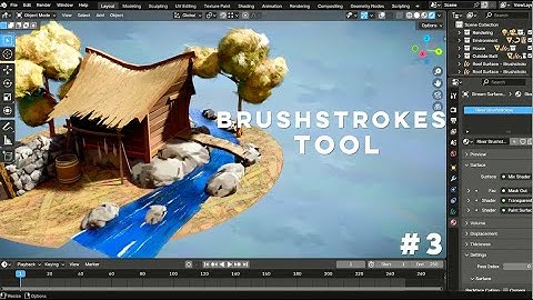 Brushstrokes Tools Add-On - Blender 4.3.2 || Painterly Style Experiment #3
